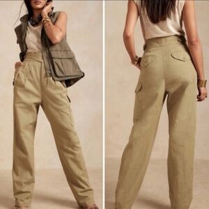 Banana Republic Olive Khaki Wide Leg Pants